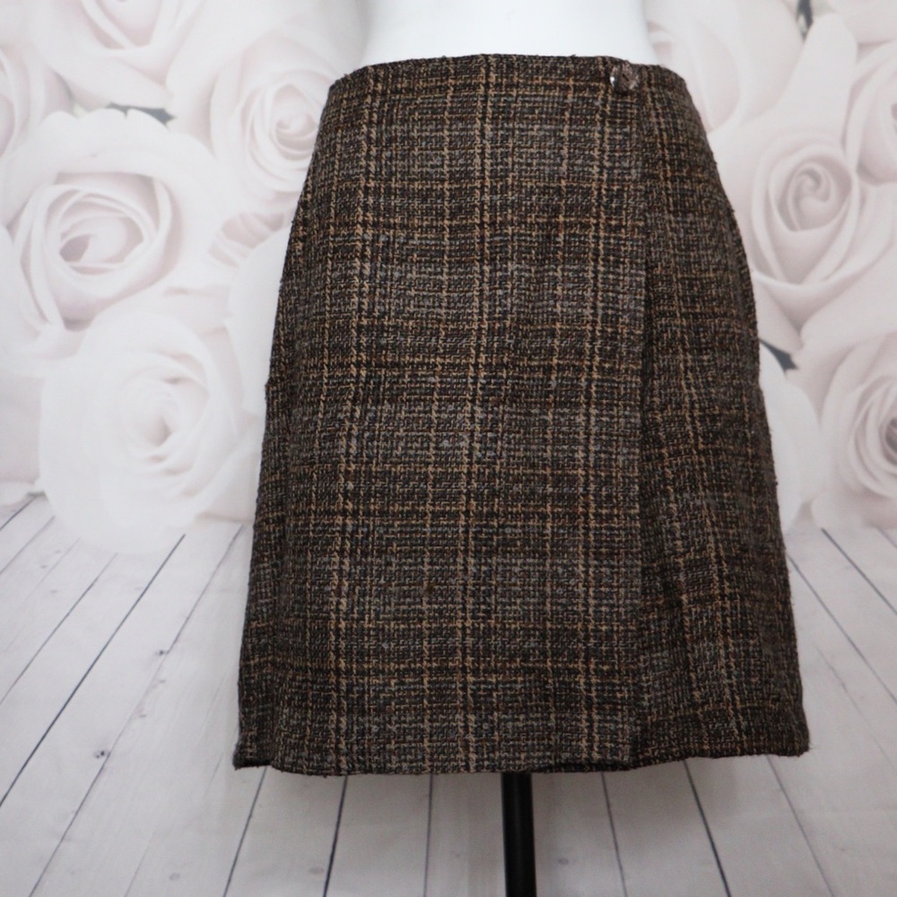 Brown wraparound skirt